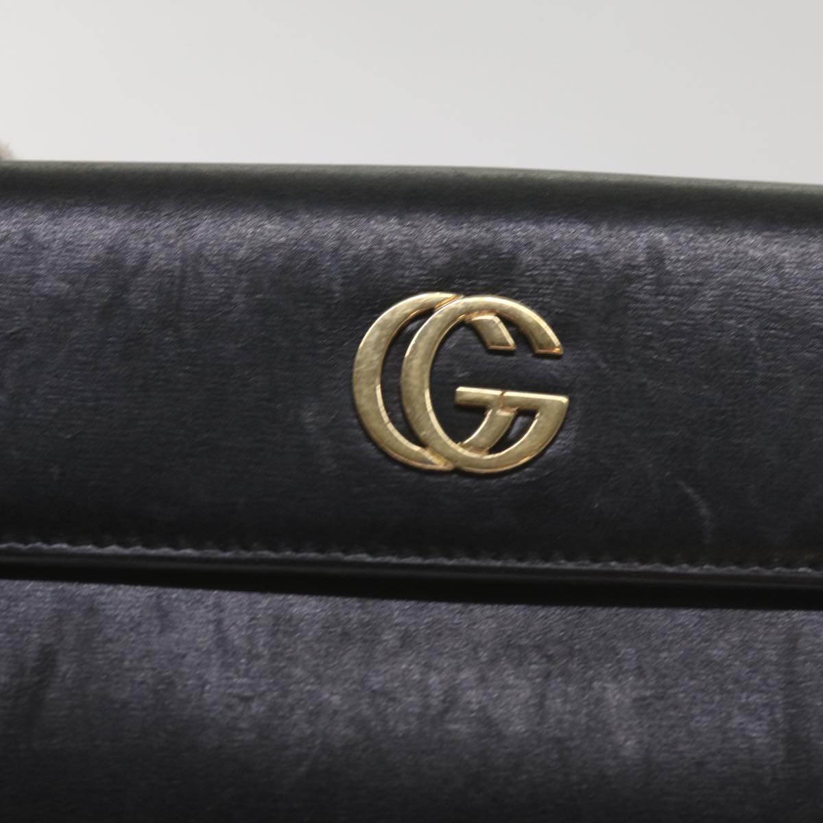 GUCCI Long Wallet Leather Black Auth 67551