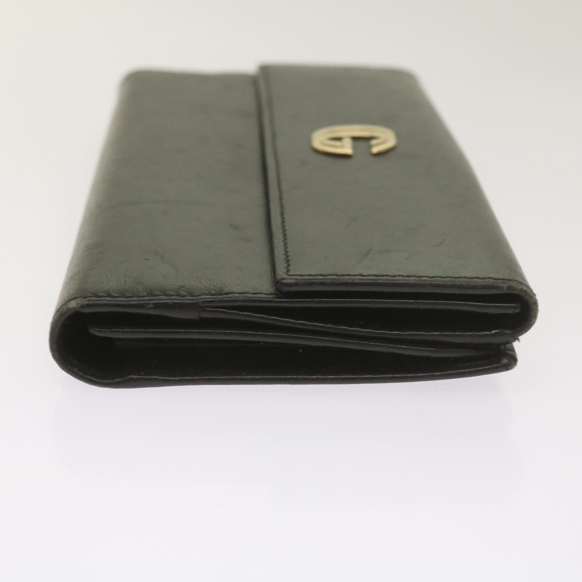 GUCCI Long Wallet Leather Black Auth 67551