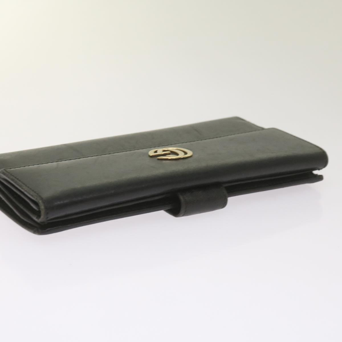 GUCCI Long Wallet Leather Black Auth 67551