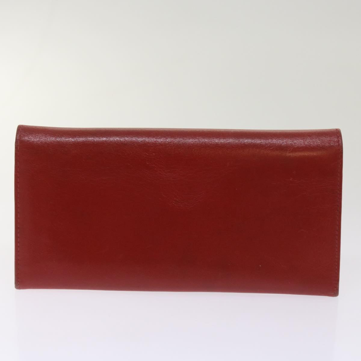 Salvatore Ferragamo Gancini Wallet Leather 4Set Navy Gray Red Auth 67552