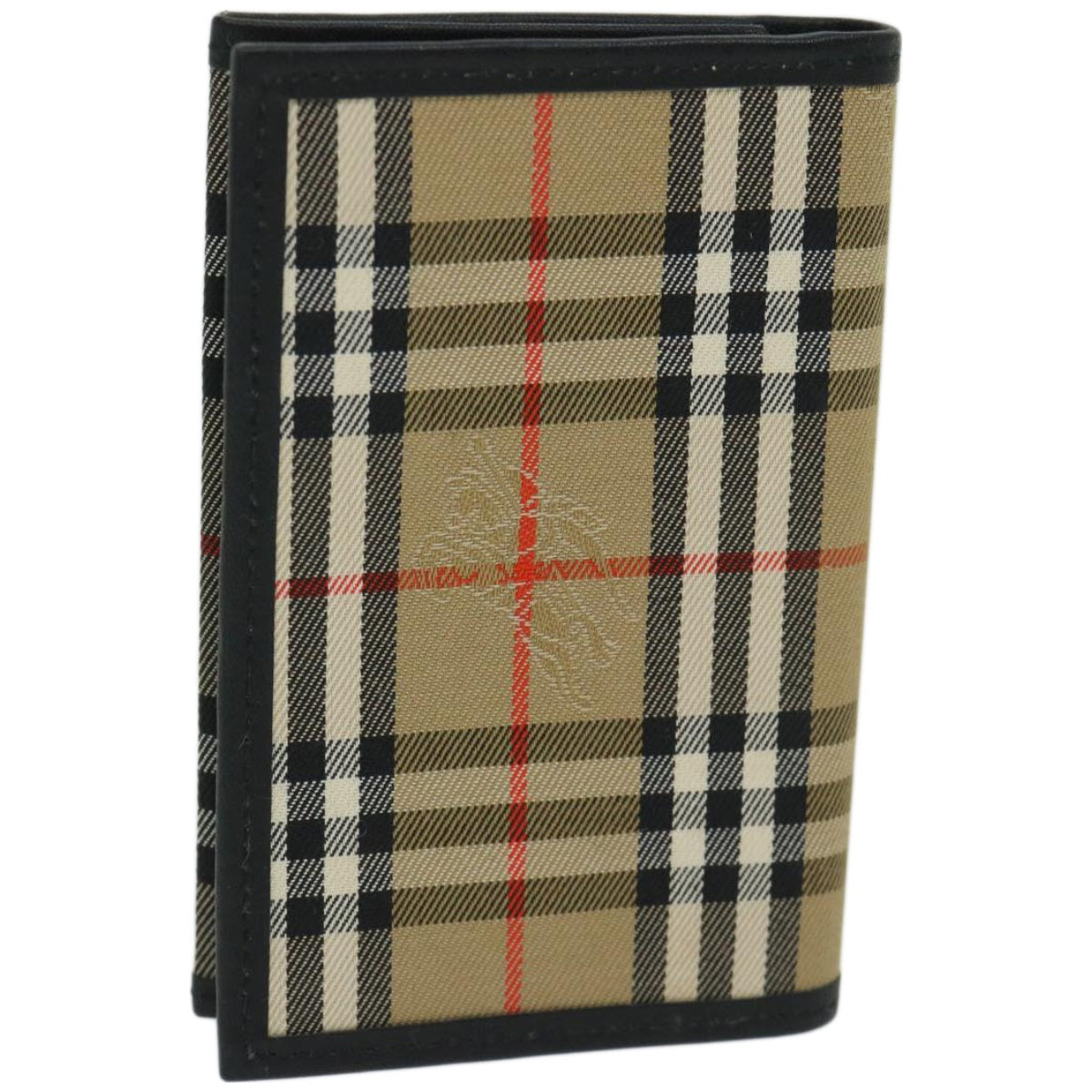 BURBERRY Nova Check Mini Day Planner Cover Canvas Beige Auth 67554