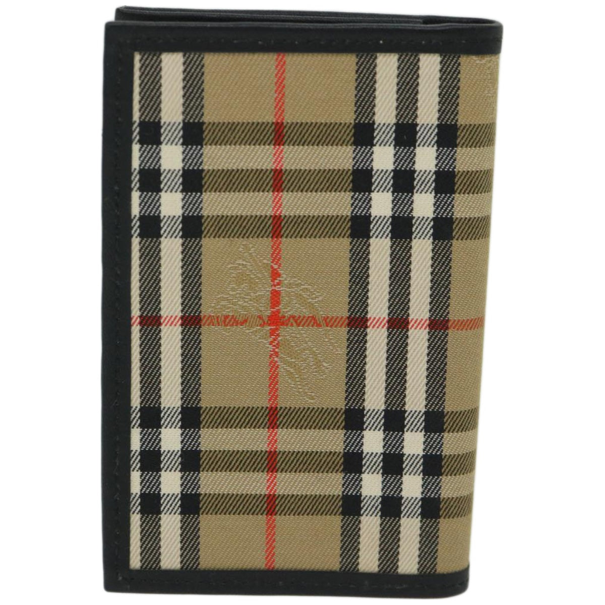 BURBERRY Nova Check Mini Day Planner Cover Canvas Beige Auth 67554