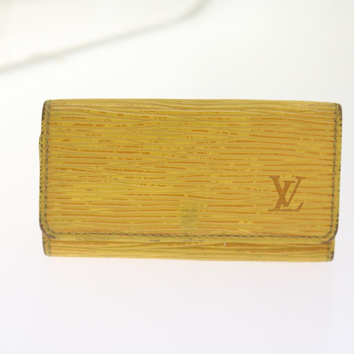 LOUIS VUITTON Epi Monogram Damier Azur Key Case 10set Red Yellow LV Auth 67565
