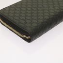 GUCCI Micro GG Canvas Guccissima Long Wallet Black 449391 Auth 67568SAV-16