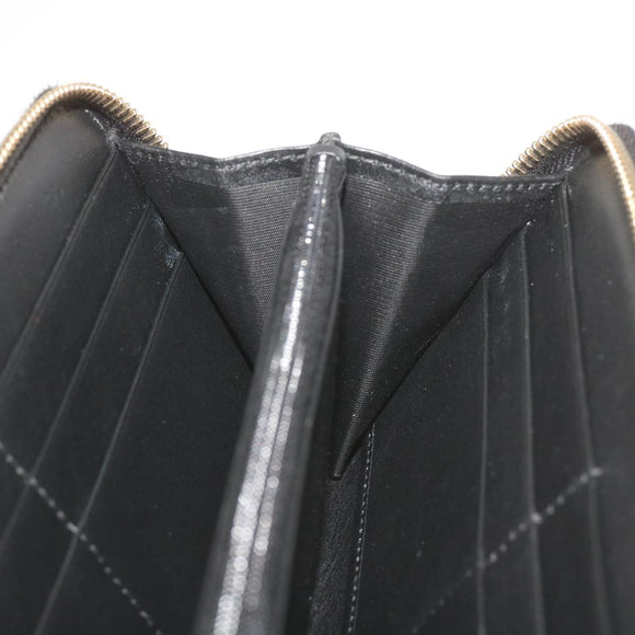 GUCCI Micro GG Canvas Guccissima Long Wallet Black 449391 Auth 67568SAV