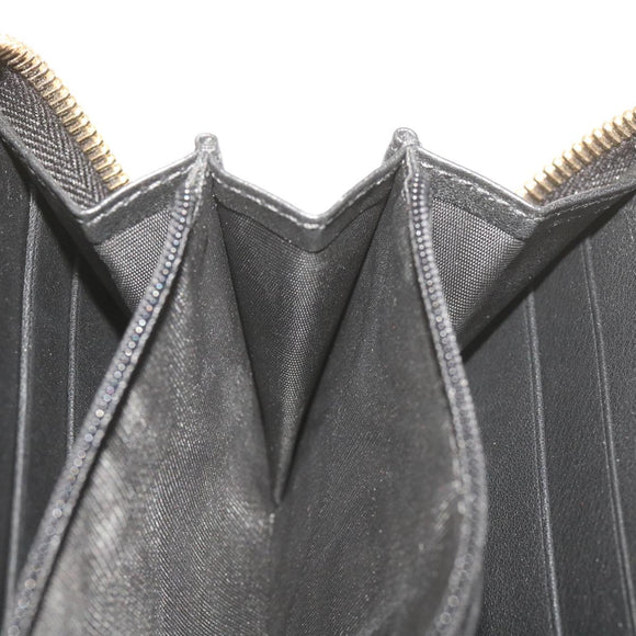 GUCCI Micro GG Canvas Guccissima Long Wallet Black 449391 Auth 67568SAV