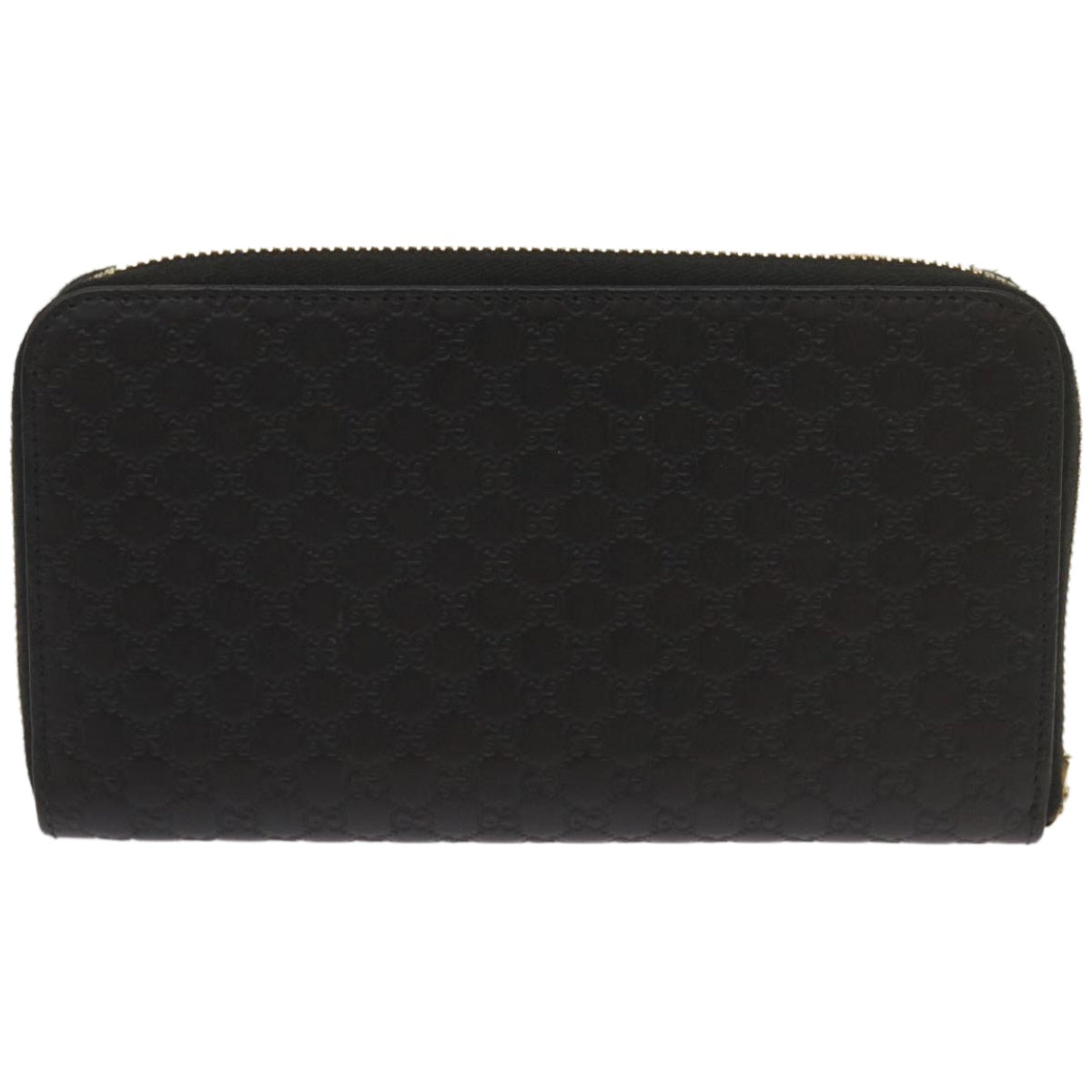 GUCCI Micro GG Canvas Guccissima Long Wallet Black 449391 Auth 67568SA - 0