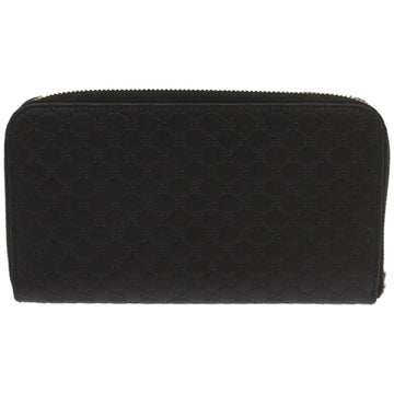GUCCI Micro GG Canvas Guccissima Long Wallet Black 449391 Auth 67568SAV - 0