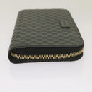 GUCCI Micro GG Canvas Guccissima Long Wallet Black 449391 Auth 67568SAV-3