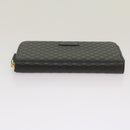 GUCCI Micro GG Canvas Guccissima Long Wallet Black 449391 Auth 67568SAV-6