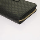 GUCCI Micro GG Canvas Guccissima Long Wallet Black 449391 Auth 67568SAV-14