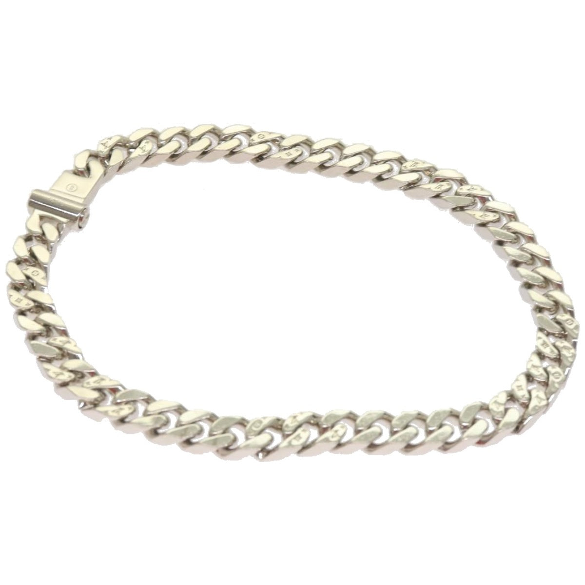LOUIS VUITTON Collier Metal LV Chain Links Necklace Silver M68272 LV Auth 67569A - 0