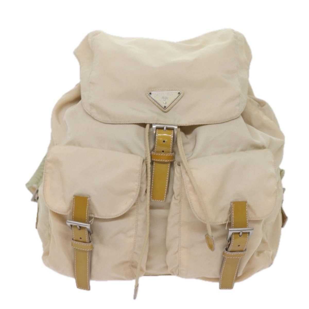 PRADA Backpack Nylon Beige Auth 67585 - 0
