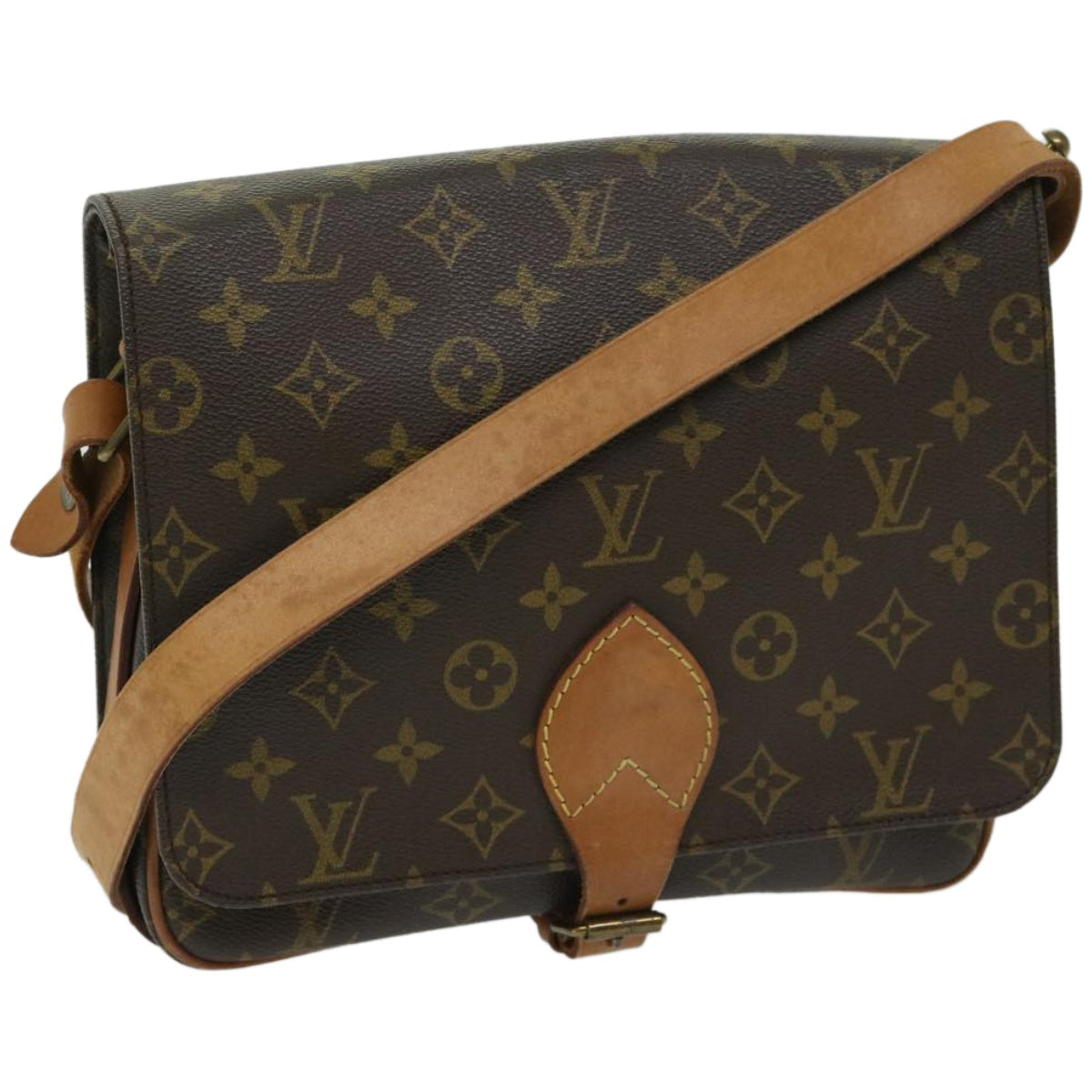 LOUIS VUITTON Monogram Cartouchiere GM Shoulder Bag M51252 LV Auth 67592