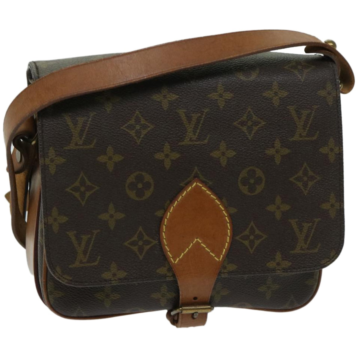 LOUIS VUITTON Monogram Cartouchiere MM Shoulder Bag M51253 LV Auth 67593