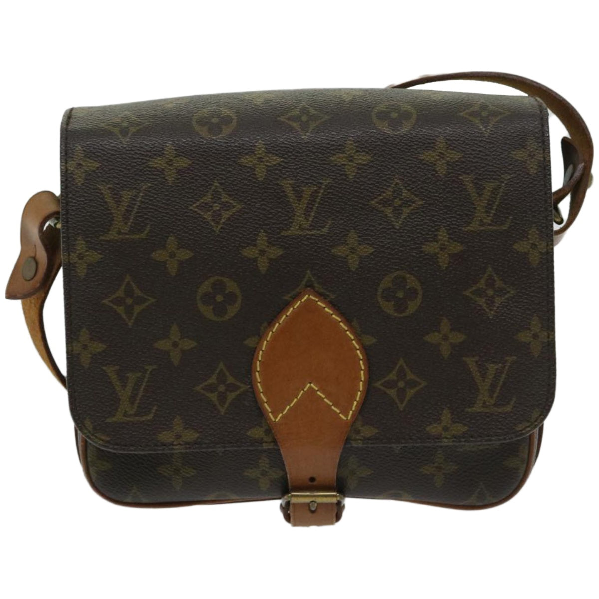 LOUIS VUITTON Monogram Cartouchiere MM Shoulder Bag M51253 LV Auth 67593