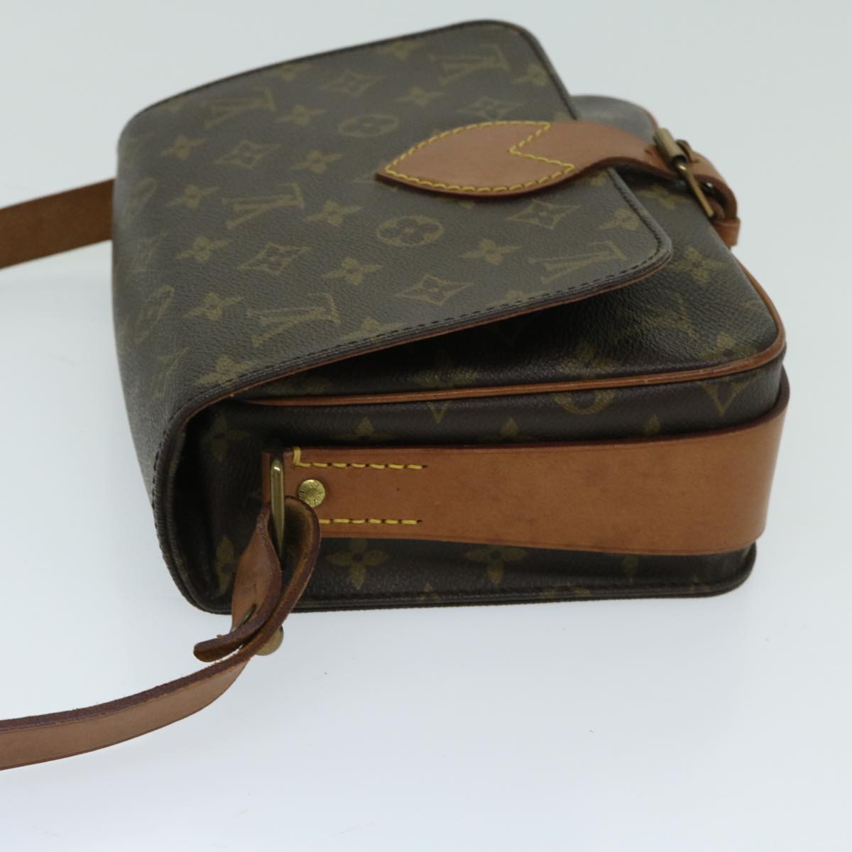 LOUIS VUITTON Monogram Cartouchiere MM Shoulder Bag M51253 LV Auth 67593