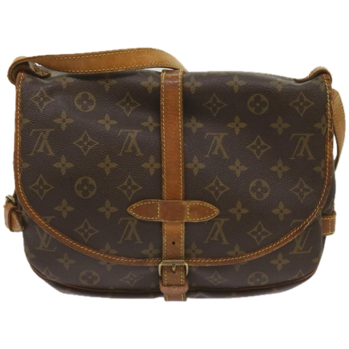 LOUIS VUITTON Monogram Saumur 30 Shoulder Bag M42256 LV Auth 67596 - 0