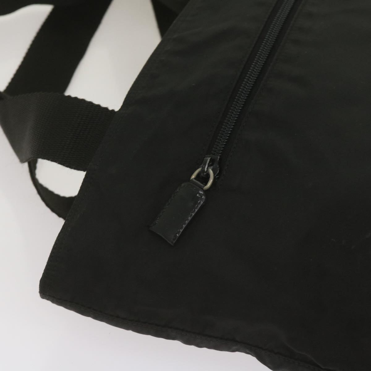 PRADA Hand Bag Nylon Black Auth 67600
