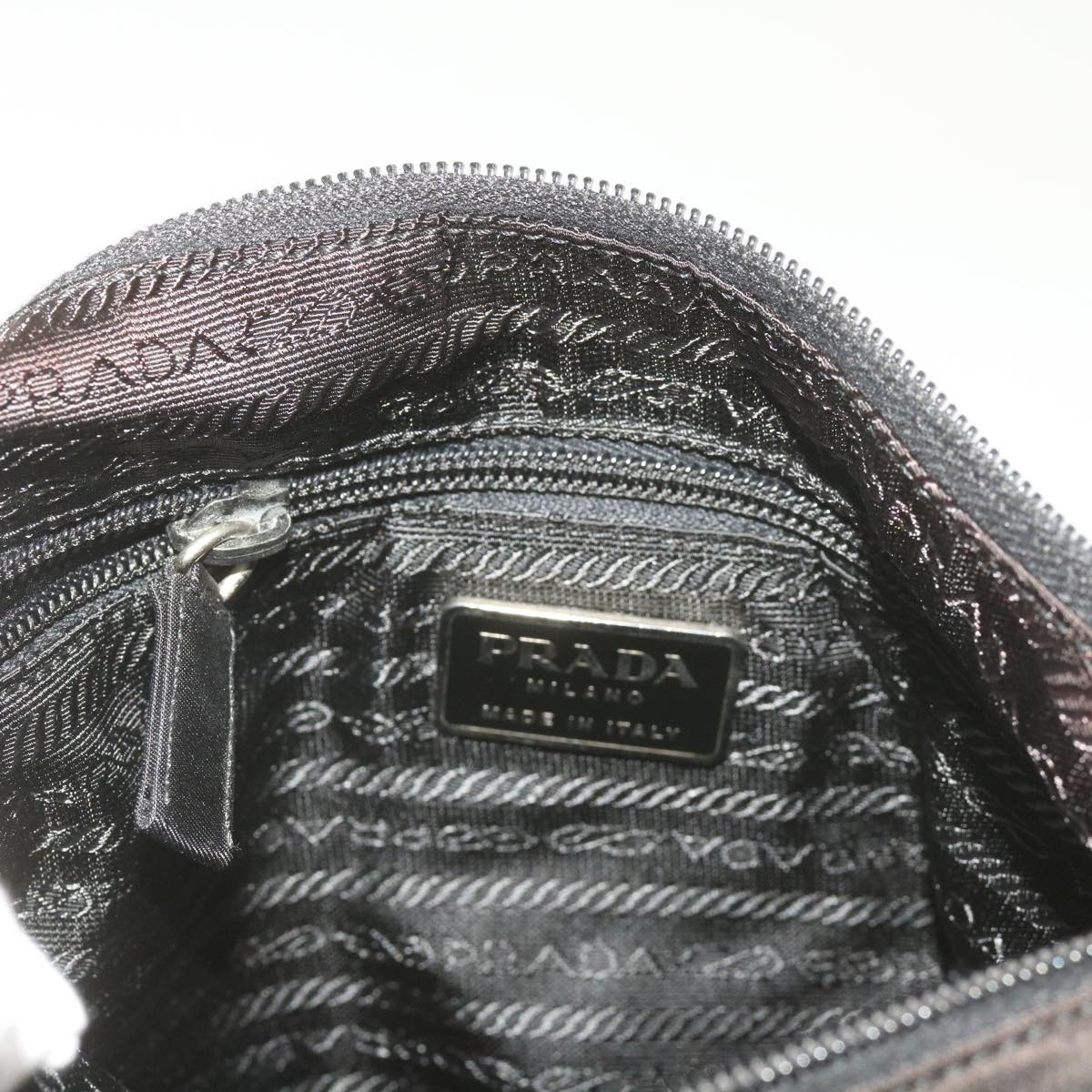 PRADA Shoulder Bag Nylon Black Auth 67602