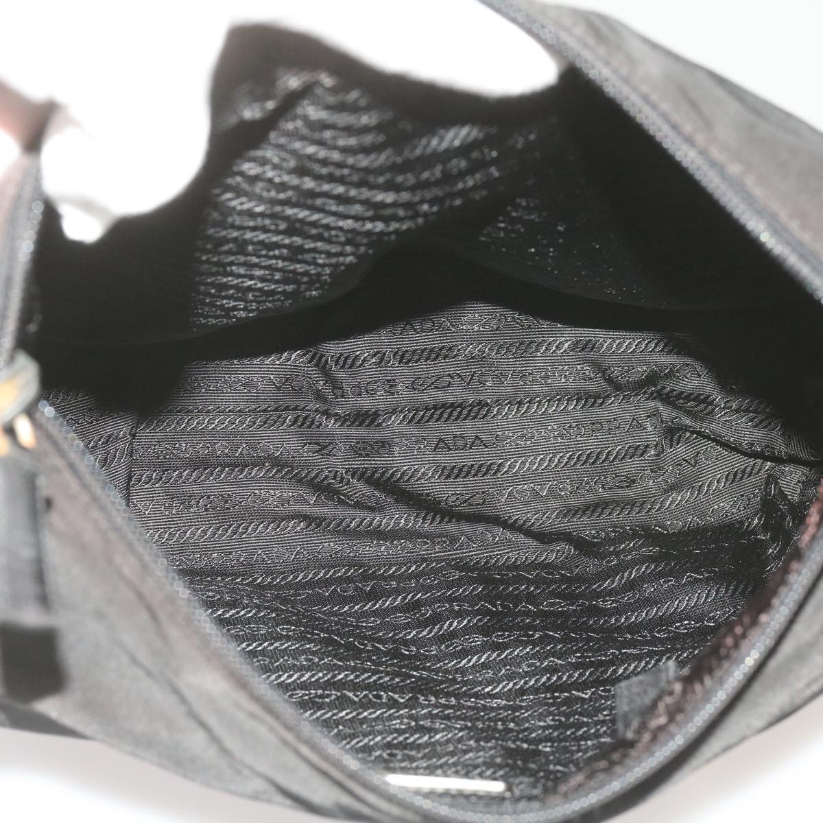 PRADA Shoulder Bag Nylon Black Auth 67602