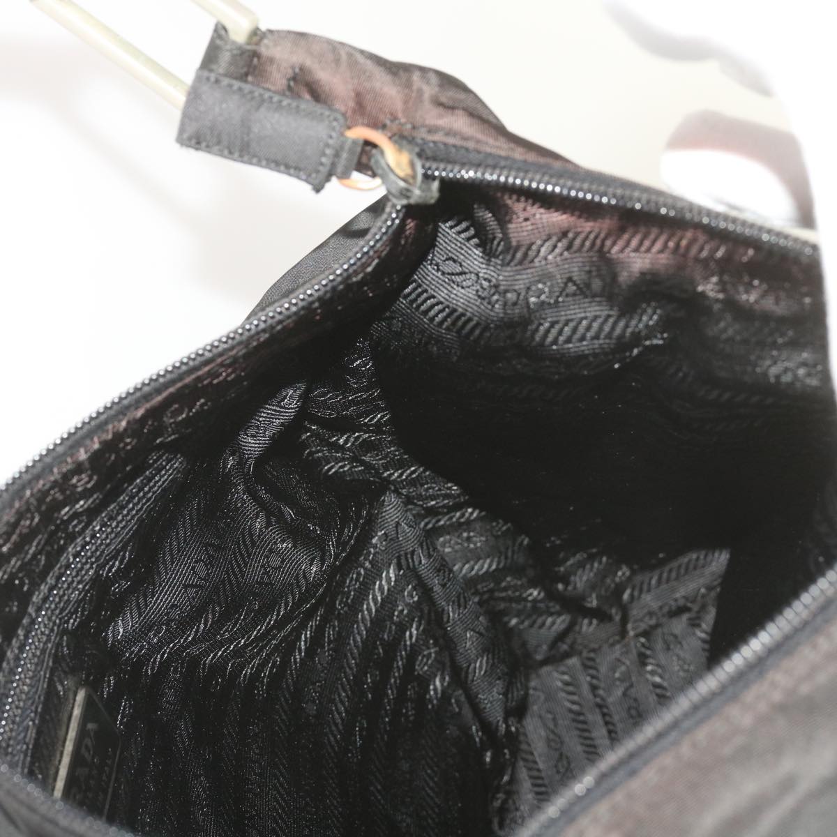 PRADA Shoulder Bag Nylon Black Auth 67602