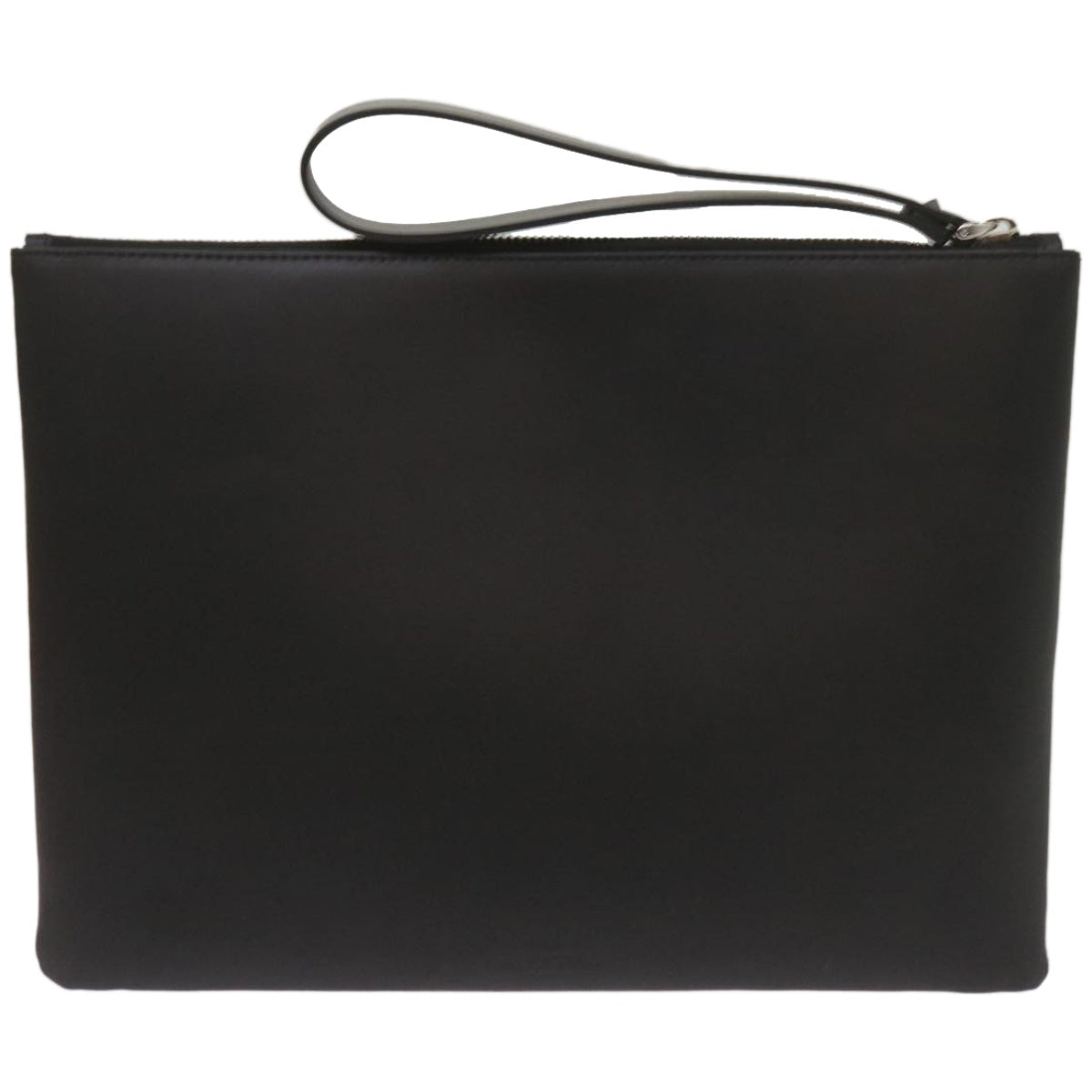 VALENTINO Clutch Bag Leather Black XY2P0299LVN Auth 67606A