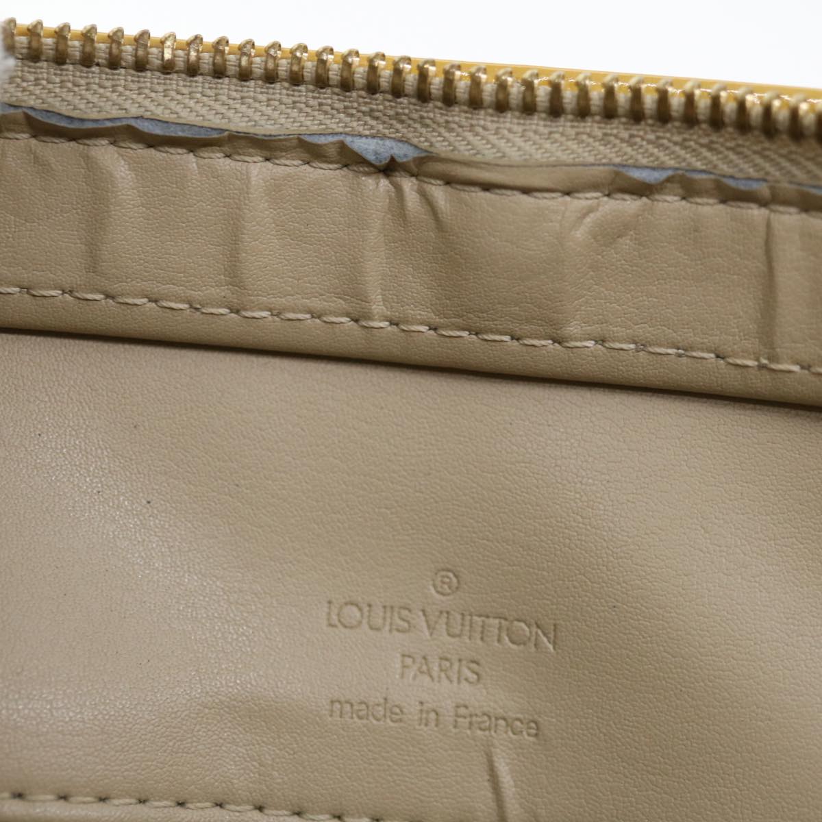 LOUIS VUITTON Monogram Vernis Houston Hand Bag Beige M91004 LV Auth 67612