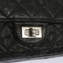 CHANEL 2.55 Matelasse Chain Bag Aged Calfskin Black A37586 CC Auth 67618A-8