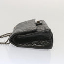 CHANEL 2.55 Matelasse Chain Bag Aged Calfskin Black A37586 CC Auth 67618A-4