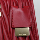 Miu Miu Materasse Hand Bag Leather 2way Red 5BA277 Auth 67619SM-18