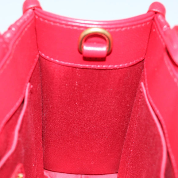 Miu Miu Materasse Hand Bag Leather 2way Red 5BA277 Auth 67619SM