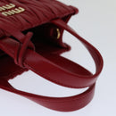 Miu Miu Materasse Hand Bag Leather 2way Red 5BA277 Auth 67619SM-7