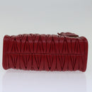 Miu Miu Materasse Hand Bag Leather 2way Red 5BA277 Auth 67619SM-5