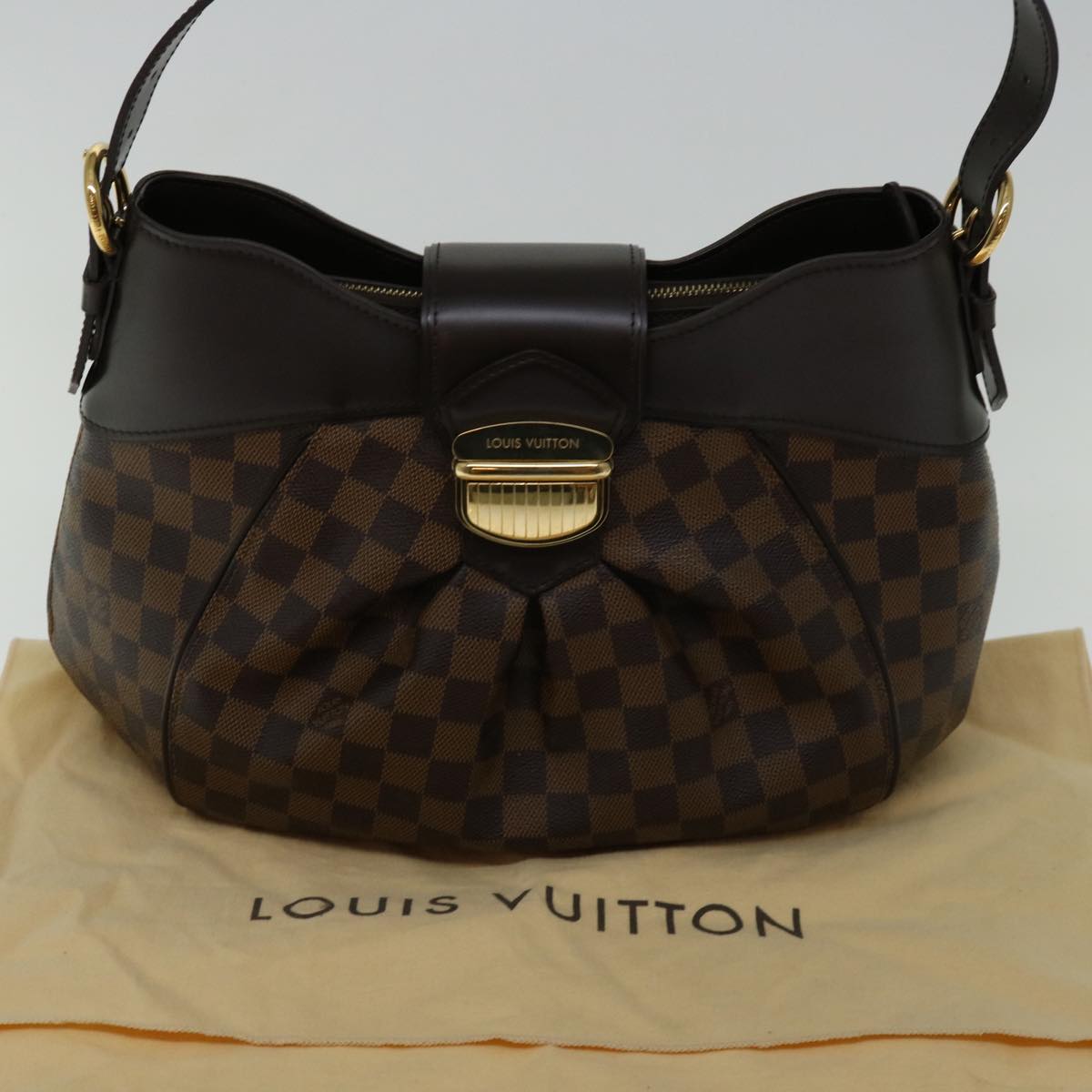 LOUIS VUITTON Damier Ebene Sistina MM Shoulder Bag N41541 LV Auth 67646A