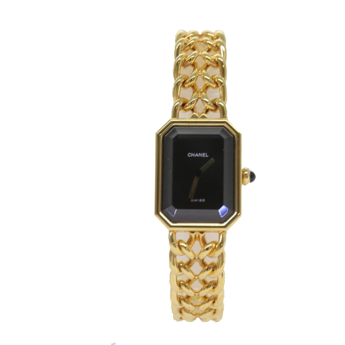CHANEL Premiere Watches Gold CC Auth 67650A