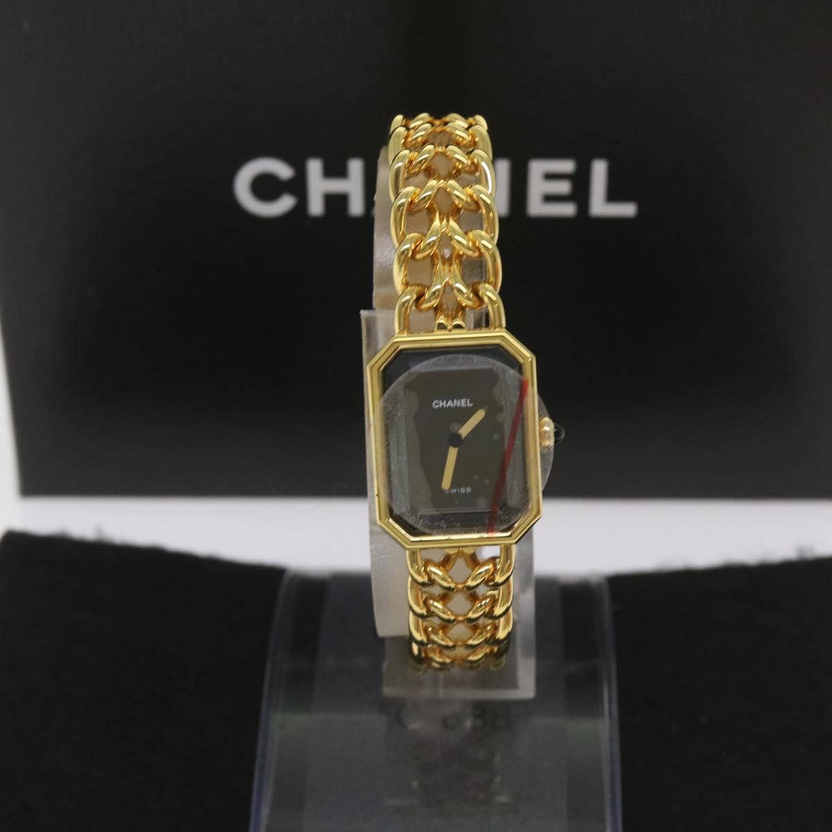 CHANEL Premiere Watches Gold CC Auth 67650A