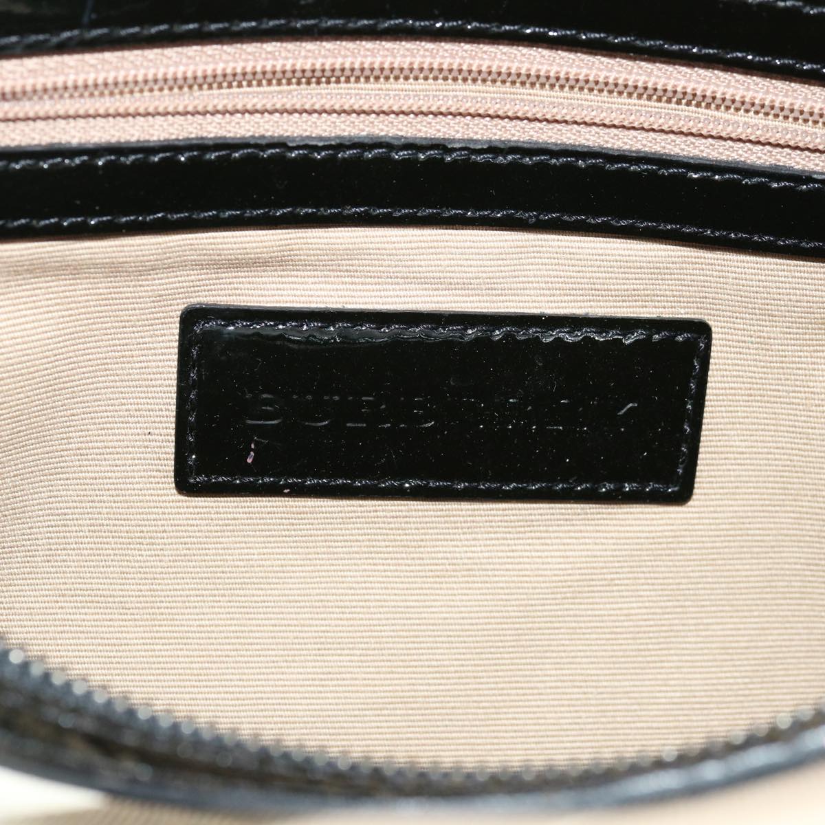 BURBERRY Nova Check Hand Bag Coated Canvas Beige Auth 67653