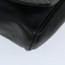 CELINE Chain Shoulder Bag Leather Black Auth 67658-14