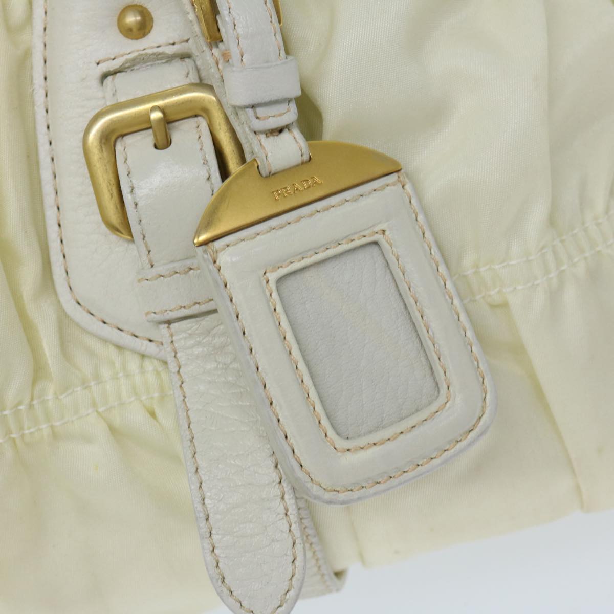 PRADA Hand Bag Nylon 2way White Auth 67672