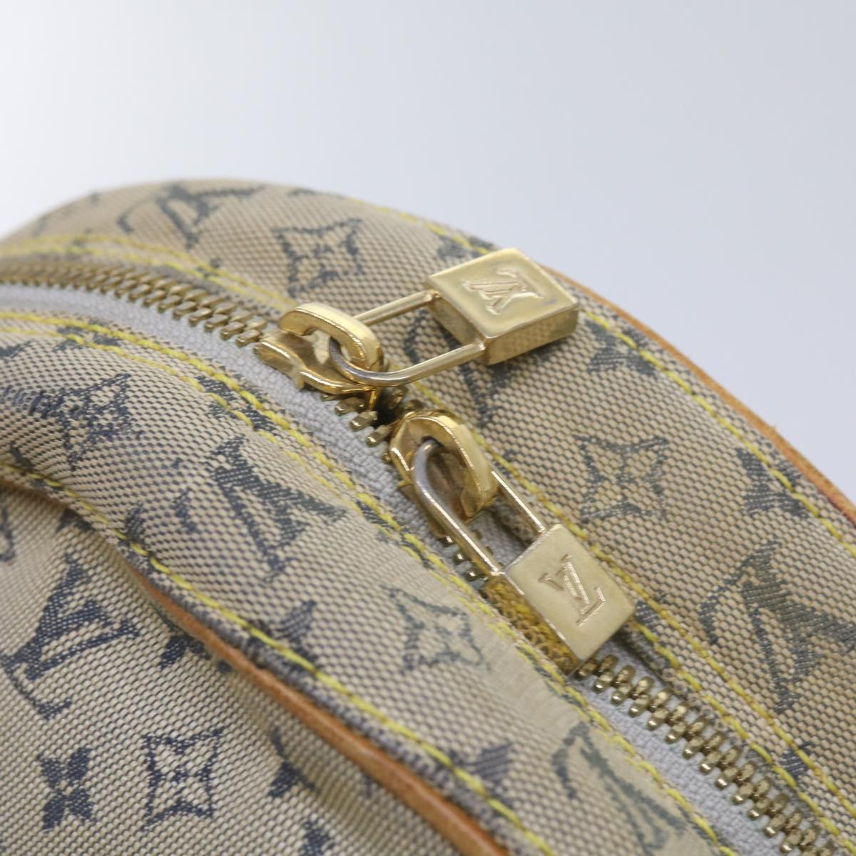 LOUIS VUITTON Monogram Mini Jeanne GM Shoulder Bag Blue M92000 LV Auth 67677