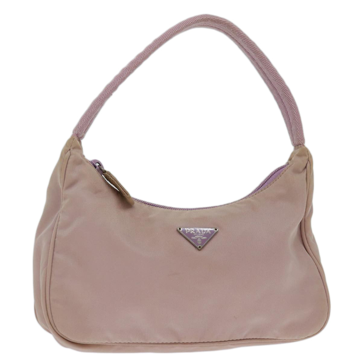 PRADA Hand Bag Nylon Pink Auth 67679
