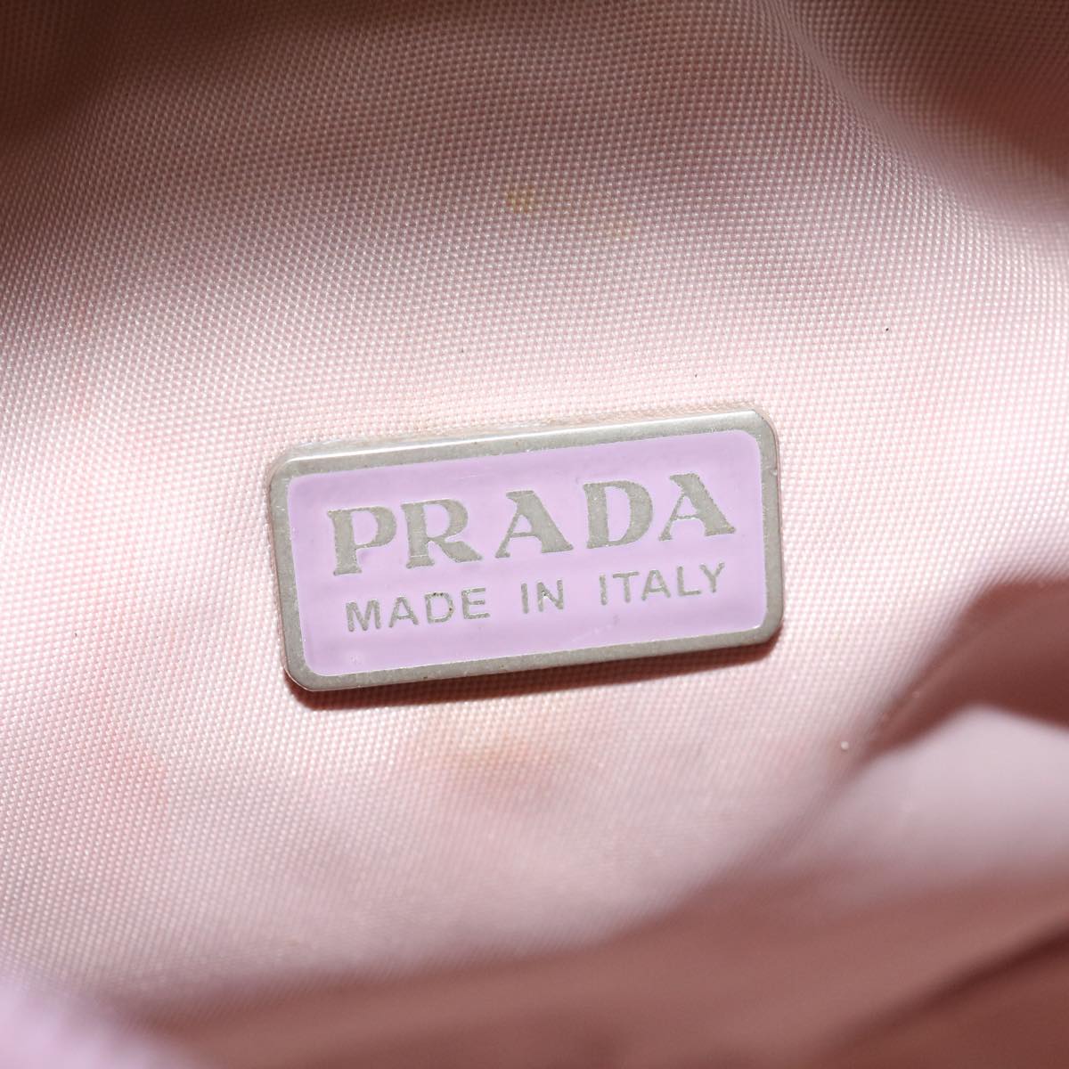 PRADA Hand Bag Nylon Pink Auth 67679