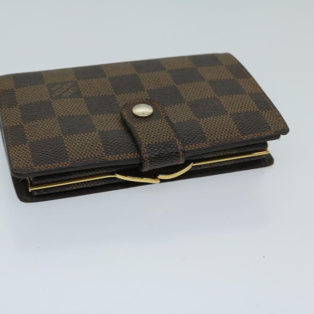 LOUIS VUITTON Damier Ebene Porte Monnaie Billets Viennois N61664 LV Auth 67699