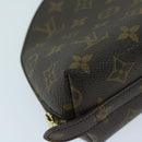 LOUIS VUITTON Monogram Trousse Demi Ronde Cosmetic Pouch M47520 LV Auth 67715-9