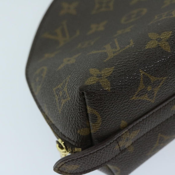 LOUIS VUITTON Monogram Trousse Demi Ronde Cosmetic Pouch M47520 LV Auth 67715
