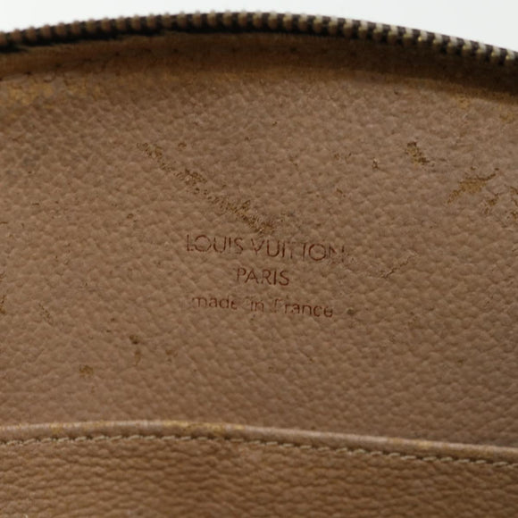 LOUIS VUITTON Monogram Trousse Demi Ronde Cosmetic Pouch M47520 LV Auth 67715