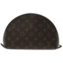 LOUIS VUITTON Monogram Trousse Demi Ronde Cosmetic Pouch M47520 LV Auth 67715-2