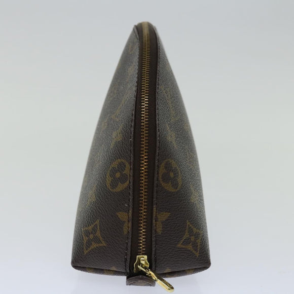 LOUIS VUITTON Monogram Trousse Demi Ronde Cosmetic Pouch M47520 LV Auth 67715
