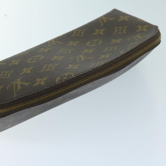 LOUIS VUITTON Monogram Trousse Demi Ronde Cosmetic Pouch M47520 LV Auth 67715